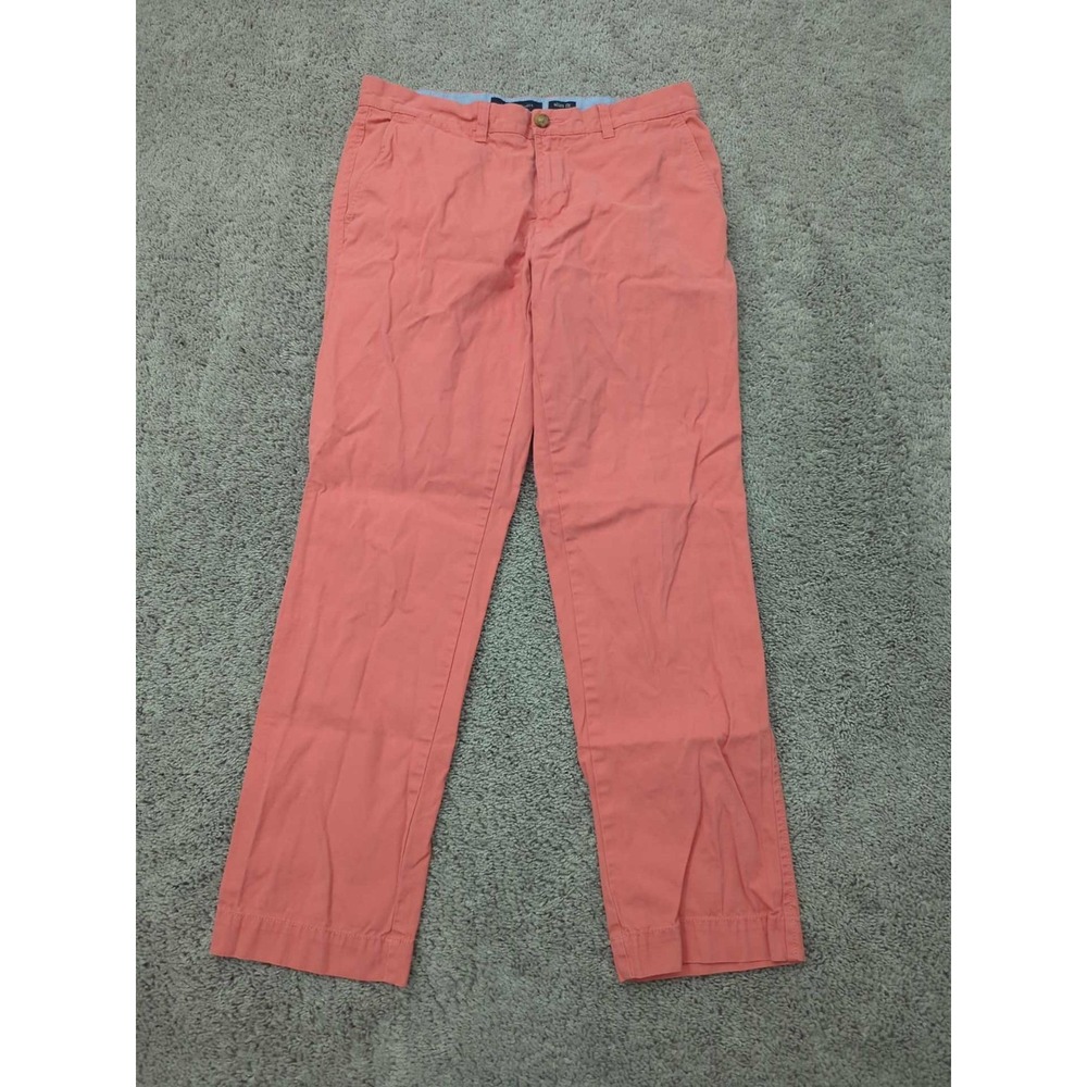 Tommy Hilfiger Chino Pants Mens 32/30 Red Tapered‎ Slim Fit Smart Casual